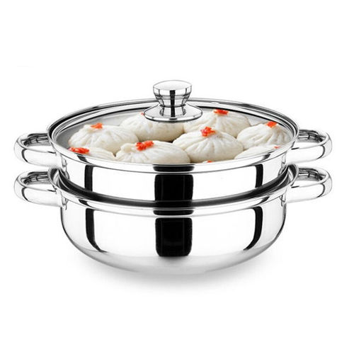 Food-grade stainless steel steamer hot pot clear soup pot thick multi-layer home-use multi-functional soup fish steamed bun cooking utensil