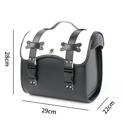 New Electric Vehicle Tail Box Bag, Universal Motorcycle Backrest Storage Bag, Universal Hanging Bag (Velcro Strap Type) (Motorcycle trunk) - v13-black