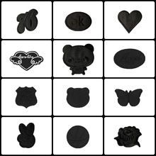 黑色刺绣自粘贴补丁贴徽章无痕图案刺绣羽绒服大号修复修补装饰贴