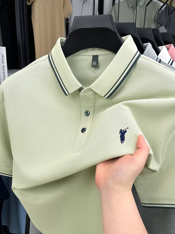 夏季官方正品保罗POLO衫男士短袖T恤珠地网眼美式小马标半袖|undefined