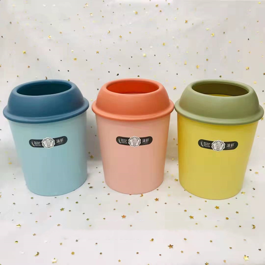 Papelera de plástico simple, cubo de almacenamiento para cáscaras de frutas, para cocina y sala de estar, venta al por mayor.
