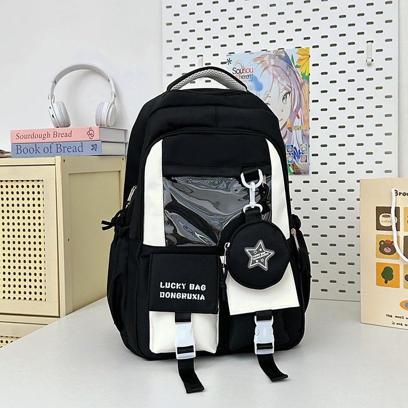 Linda mochila escolar para estudiantes de gran capacidad nueva mochila para estudiantes de secundaria y universitarios