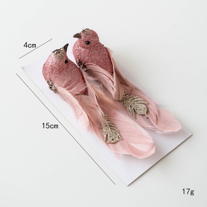 Hromeoシミュレーションバブル羽小鳥装飾クリスマスツリー装飾羽鳥ストラップクリスマス装飾品|undefined