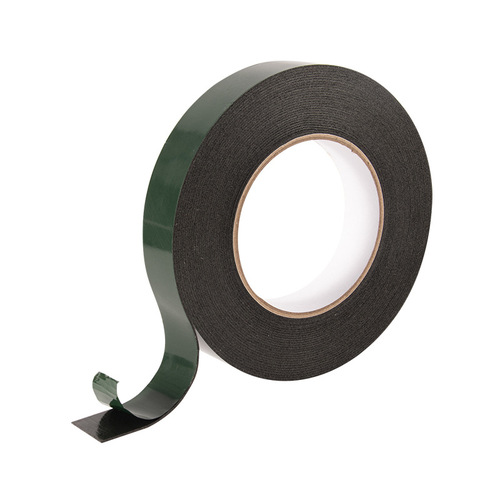 Car double-sided tape, 10m long, 1mm thick, PE green film, black car foam, strong foam sponge