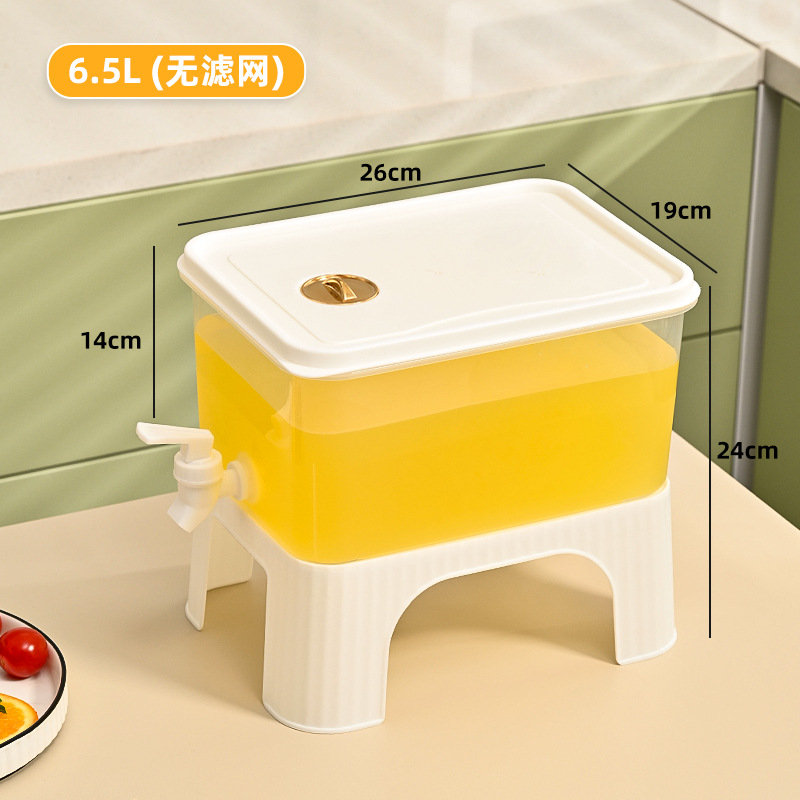 Refrigerador hogar hervidor de agua fría con grifo 3L capacidad limón fruta tetera bebida jugo tetera hervidor de agua fría