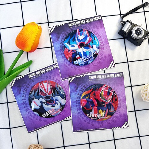 Masked Superman peripheral 01 gift seber blade king sword build anime two-dimensional student tinplate badge
