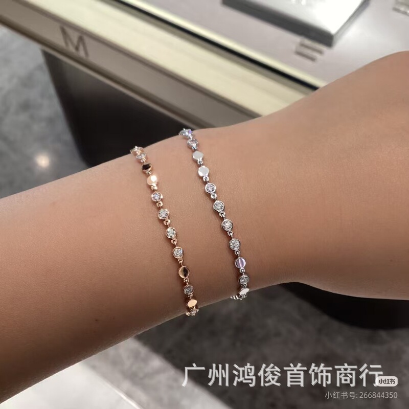 Explosive High Board Benmei Home Bubble All-match Round Diamond Bracelet Women's French Niche High-end Design Honeycomb Hand Jewelry