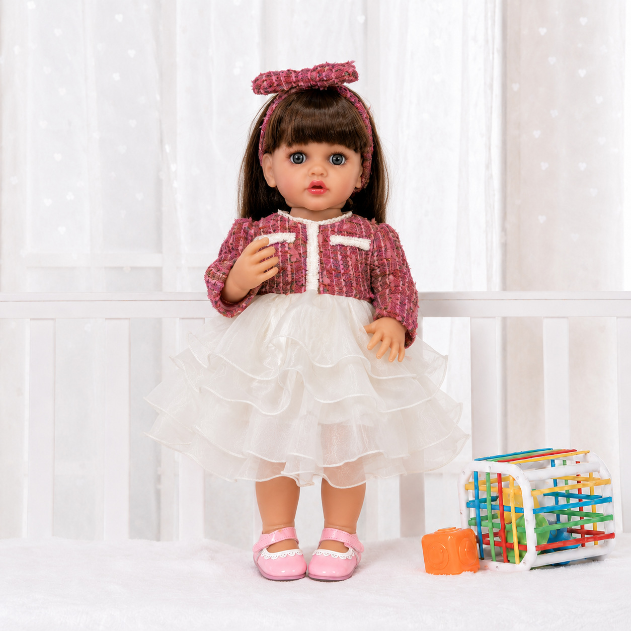 Muñeca Reborn Interactiva con Sensor Inteligente 40cm de Vinilo Multilingüe