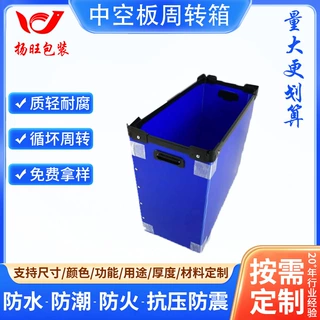 中空板周转箱瓦楞板对口箱塑料搬家箱收纳箱可折叠可拆箱