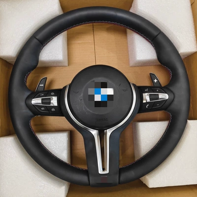 Suitable for Bmw 1234567 Series X1X5X3X6M3M6 Modified M-Type Car Steering Wheel Assembly (Steering wheel) - silver-m3