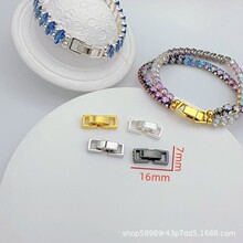 18K包金电镀简约款表带扣延长扣项链手链珍珠扣饰品配件厂家批发