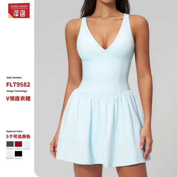 Ze Chuang Cross-Border Fitness Yoga Clothing Sports Outdoor Running Sports Tight-Fitting Suspender Dress Yoga Clothing 9582