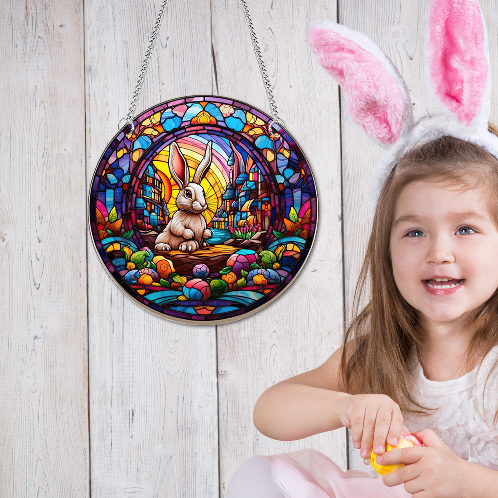 95g Weight pendant Home Textiles & Decor Type Acrylic Material Easter Festival Rabbit Pattern Casual, Elegant, Classical Style Easter Casual Elegant Classical Rabbit Arylic Party Supplies Decorations 108