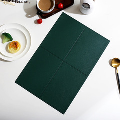 歐式長方形田字格皮革西餐墊ins風防燙隔熱餐墊防水防油桌墊批發