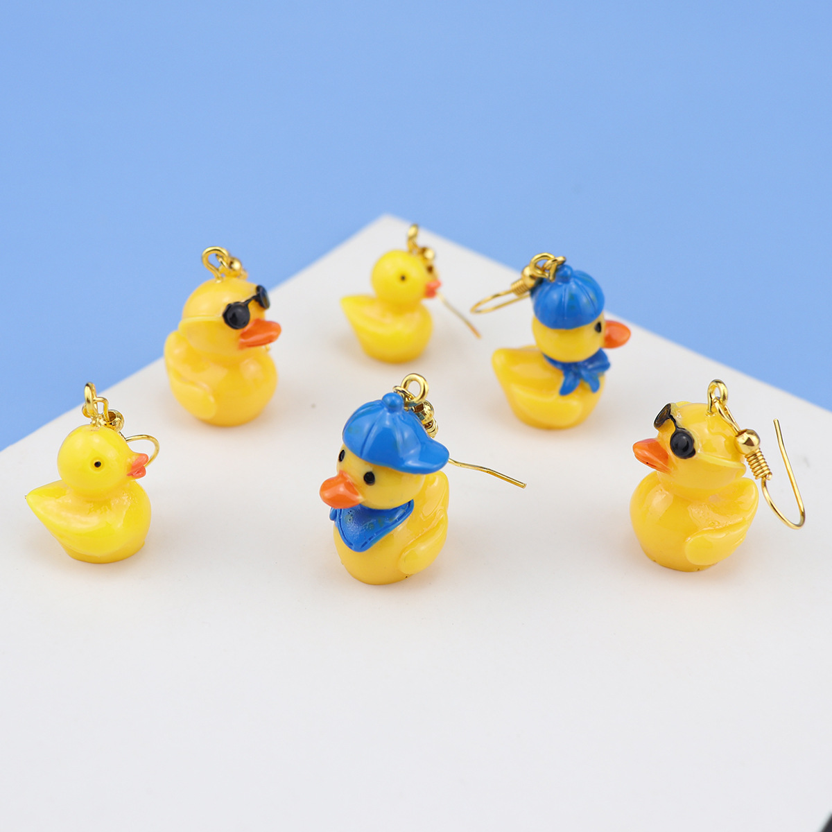 1 Pair Cute Animal Cartoon Duck Plastic Women's Drop Earrings Earrings Ear Hook display picture 5