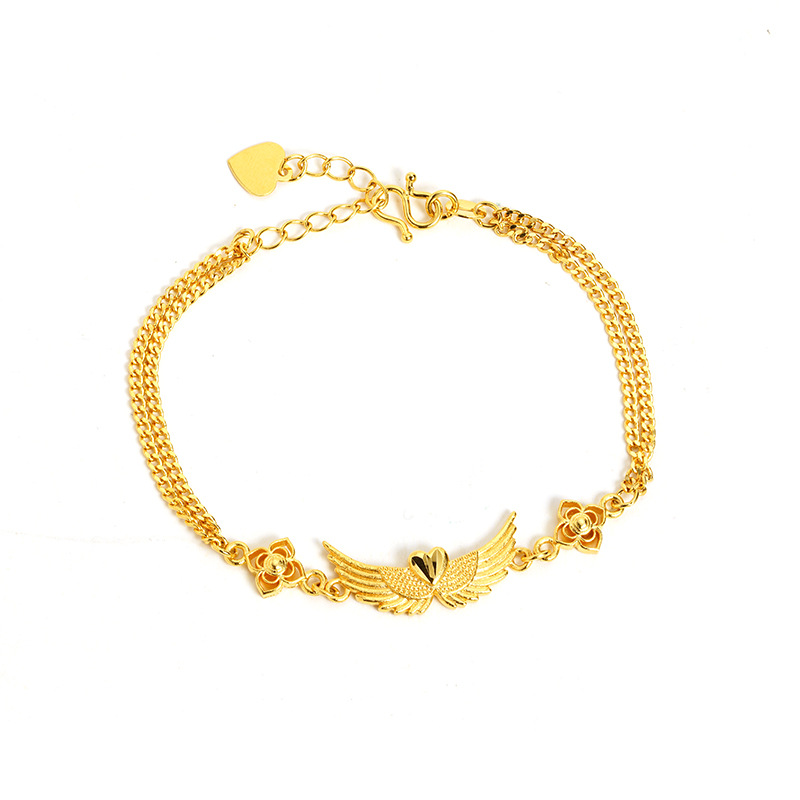 Vietnam oro águila alas pulsera de los hombres y las mujeres alas amor durante mucho tiempo no se desvanece en vivo caliente Fábrica de la joyería al por mayor