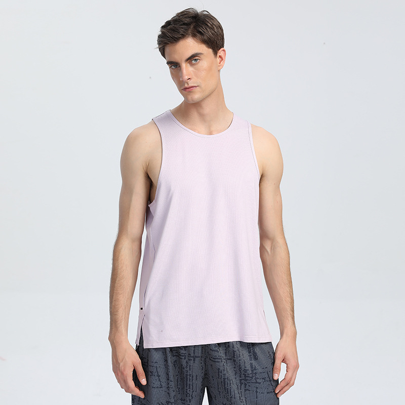 Maratón profesional de los hombres de verano corriendo Chaleco de secado rápido deportes fitness chaleco sin mangas suelto en stock impresión fija