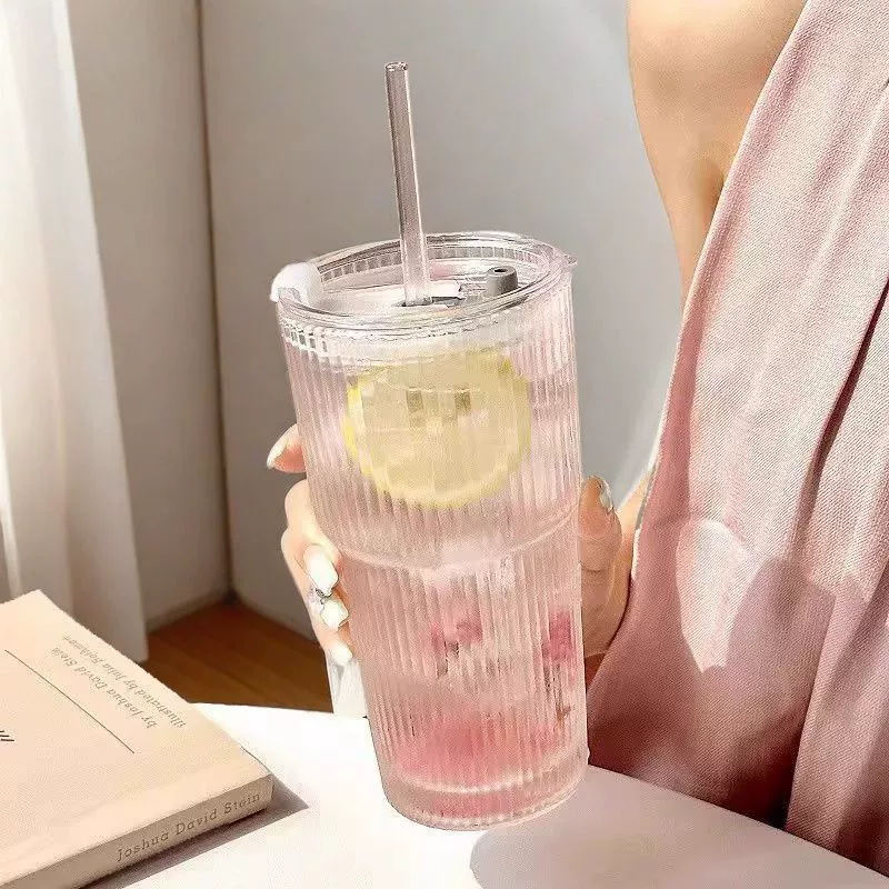 High quality coffee capacious straw with glass, for beloved