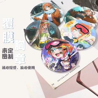 动漫周边覆膜胸章马口铁别针胸牌纪念章广告礼品盲盒吧唧双闪批发