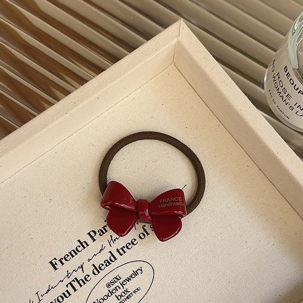 Coreano oro acético adorable arco de cabello anillo de cabello cuerda elástica cuerda de cabello duradera mujer