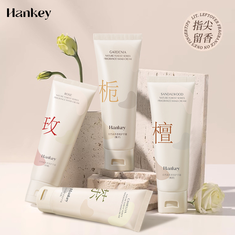 Hanji natural Mori fragancia mano crema traje anti-agrietamiento anti-congelación sándalo Rosa Gardenia mano crema fabricante