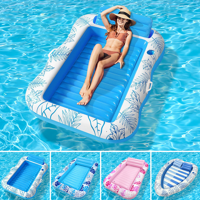 Cross-Border Sunbathing Square Water Float Outdoor Water Sports Pvc Thickened Large Double Inflatable Float Bed Cross-Border Sunbathing Square Water Float Outdoor Water Sports Pvc Thickened Large Double Inflatable Float Bed