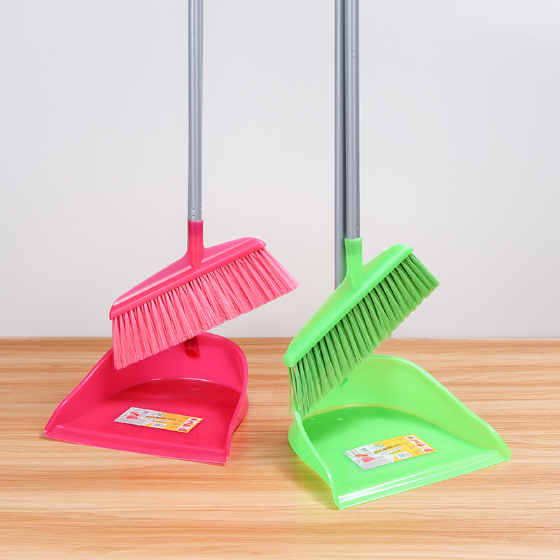 Escoba con dientes de diente, escoba de plástico combinada, escoba de seda suave doméstica, escoba de dos piezas