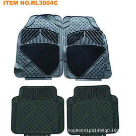 四季防滑垫车用4件套PVC防水可剪裁通用易清洗亚马逊跨境汽车脚垫