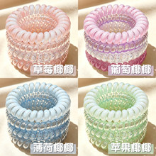 皮筋扎头女高质量电话线发圈高级感头绳少女高颜值发绳不伤发皮筋