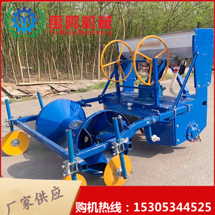 旋耕起垄施肥覆膜机拖拉机带辣椒红薯旋耕起垄铺膜施肥喷药铺滴灌