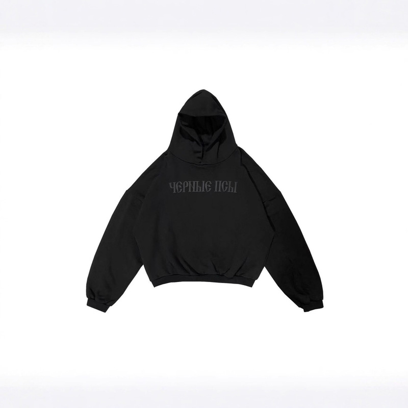 Yzy Kanye Yeezy Kanye Co-Branded Gosha Black Gog Black Dog Russian Thin Velvet Hooded Sweatshirt Trendy Yzy Kanye Yeezy Kanye Co-Branded Gosha Black Gog Black Dog Russian Thin Velvet Hooded Sweatshirt Trendy