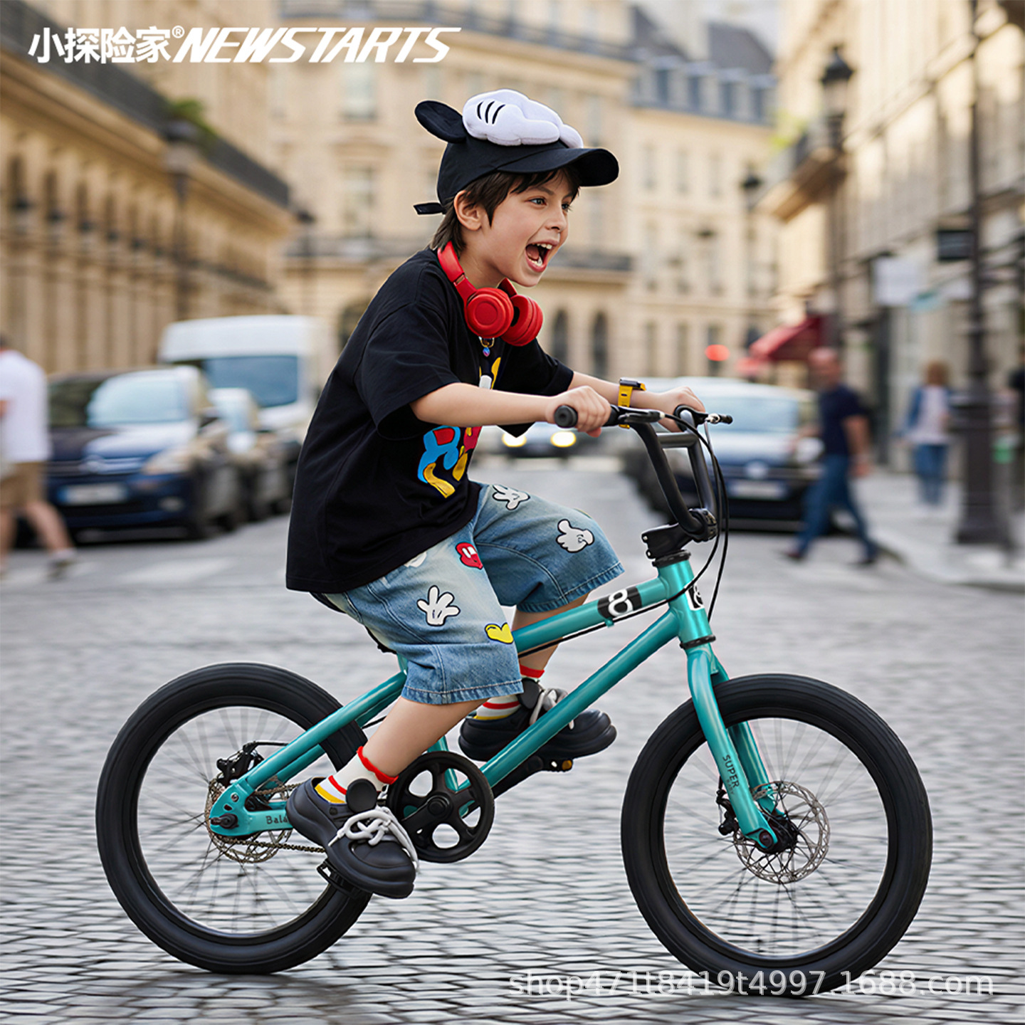 Little Explorer Children's Bicycle, High-Looking, Ultra-Light Bicycle with Auxiliary Wheels for Ages 3-12