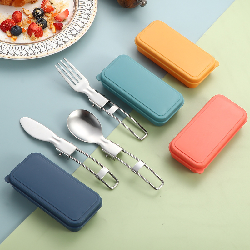 304 Stainless Steel Foldable Spoon and Chopstick Set, Portable Travel Tableware for Students and Children for Outdoor Travel 304 Stainless Steel Foldable Spoon and Chopstick Set, Portable Travel Tableware for Students and Children for Outdoor Travel