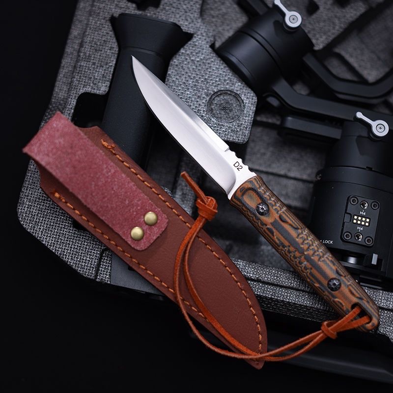 户外跨境求生刀直刀水果刀野外露营刀具登山刀便携直刀手把吃肉刀