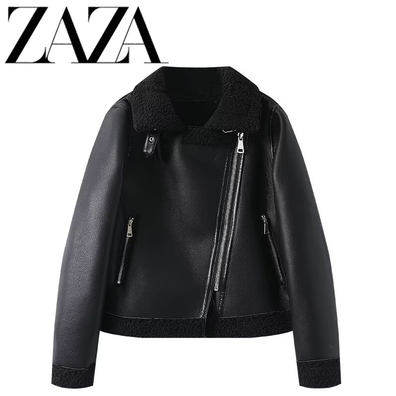 Qadın qısa xəzli dəri jaket, Avropa üslubu