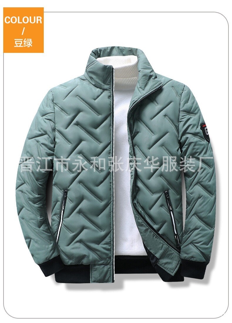 Cross-border 2023 abrigo de algodón acolchado de los hombres de invierno Comercio exterior collar de pie abrigo de algodón acolchado de moda engrosada cálido multicolor abrigo de algodón acolchado al por mayor