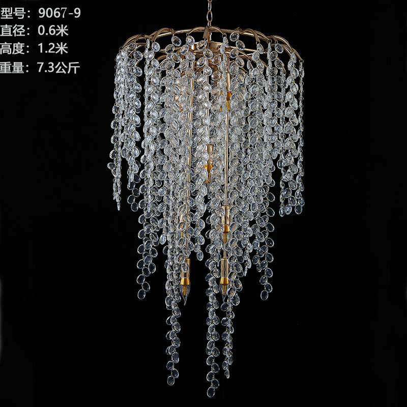Lámparas de araña de cristal para decoración de salones de boda en hoteles, iluminación decorativa de hierro para techos, luces de escenario, accesorios para bodas. image 13