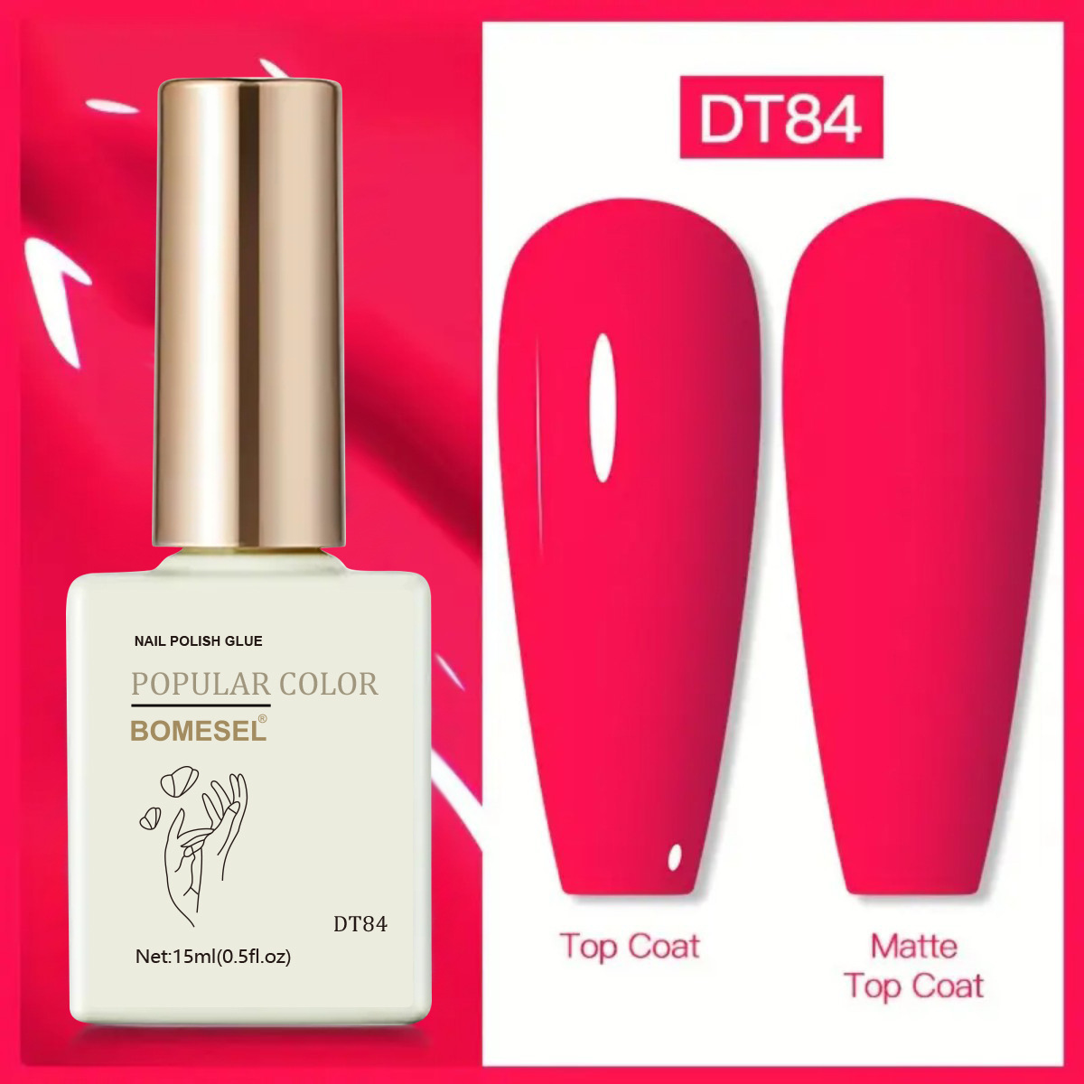 Gel de fototerapia transfronterizo, capa de sello de aceite de uñas, pegamento de esmalte de uñas, OEM de comercio exterior, pegamento UV esencial para tiendas de uñas