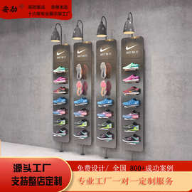 运动鞋货架商场店铺上墙鞋托陈列架鞋店鞋架展示架带灯潮鞋落地式