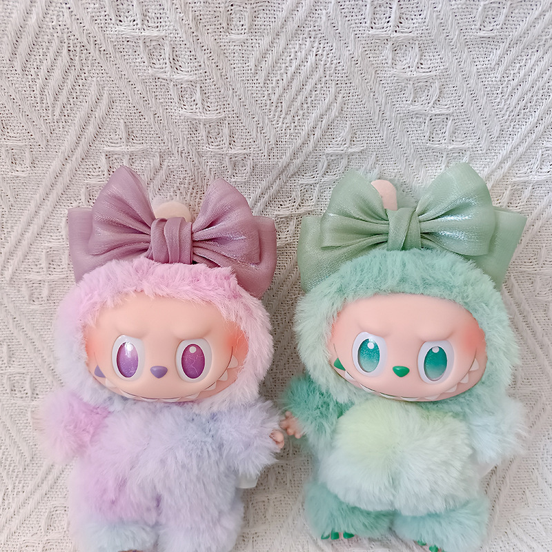 ブラインドボックス Labubu 第一世代、第二世代、第三世代 Bubble Mart 17CM マカロン シッティング パーティー ヘッドバンドに適しています。|undefined
