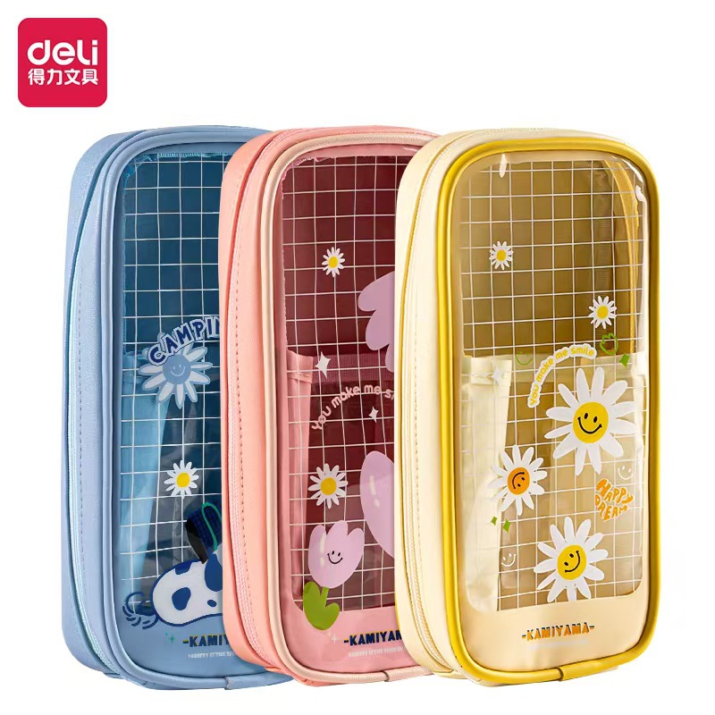 Capacious transparent fresh fashionable pencil case