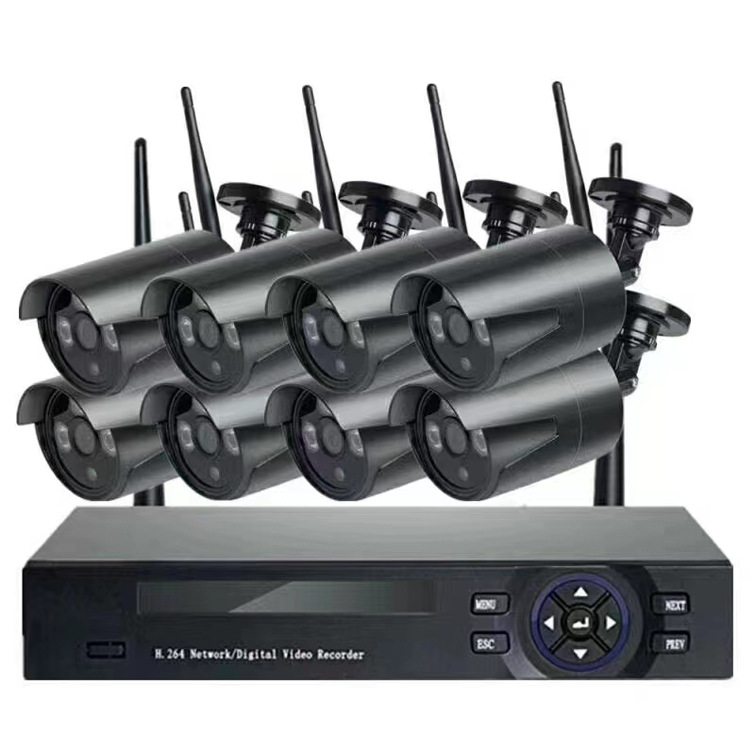 Paquete inalámbrico de 8 canales negro