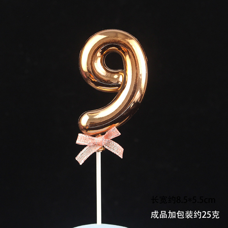 Decoración digital para pasteles 0-9, 3D oro/rosa, inserto para cumpleaños – Mayorista de Yiwu image 46
