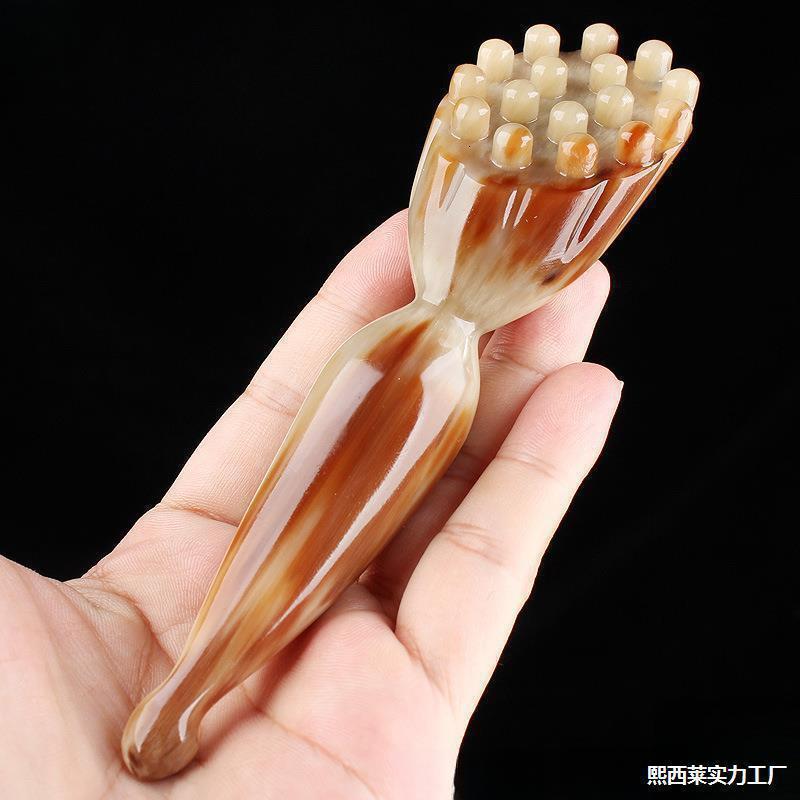 水疗全身莲蓬脸部款蓬牛角莲蓬头皮脸点穴白按摩器经络按摩棒通用