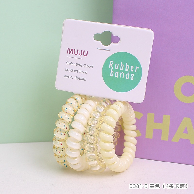 [Carga de tarjeta] sensación de alto nivel coreano de cabello de código de barras de moda de alta elasticidad de cabello anillo de cabello correa de cola de caballo