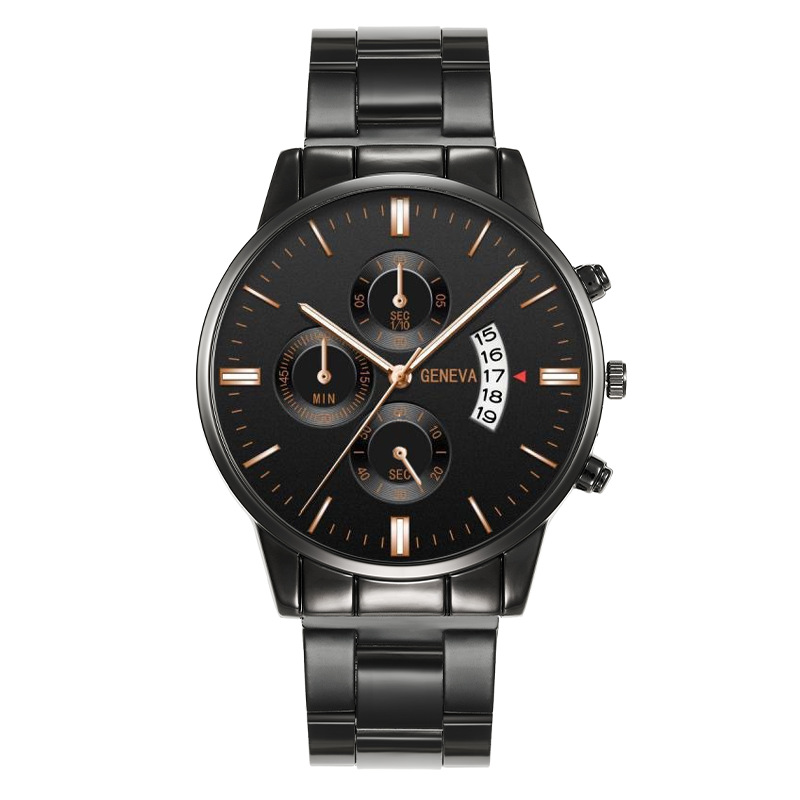 검은색 케이스, 검은색 다이얼, 로즈 골드 핸즈