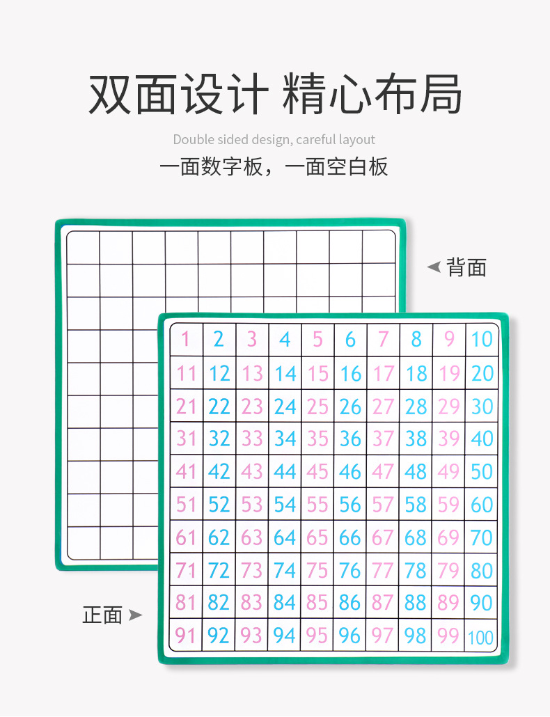 蒙氏磁性百数板1-100数字教具幼儿园一百排序数感训练加减法玩具-阿里巴巴