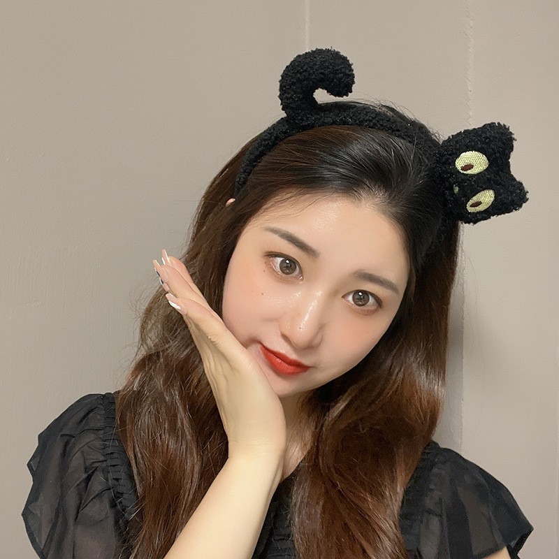 女の子の洗顔ヘッドバンド、かわいい漫画の猫のヘッドバンド、クマのイチゴの洗顔ヘアアクセサリー、メーカー在庫卸売|undefined