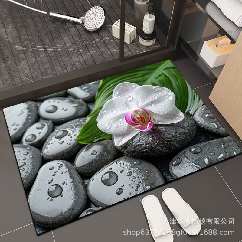 オーシャンストーン珪藻泥フロアマット浴室吸水速乾フットマットトイレドア汚れ防止と耐摩耗性フロアマット卸売|undefined