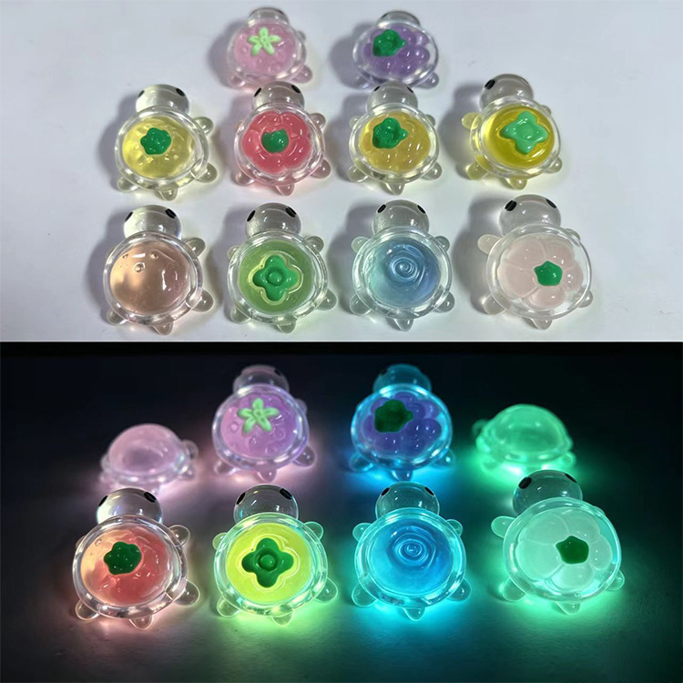 新款夜光彩色小乌龟对对碰迷你版小鼻噶乌龟发光玩具mini公仔摆件